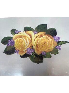 Best Buds Yellow Roses Cross Stitch Patten 240x145 Stitches